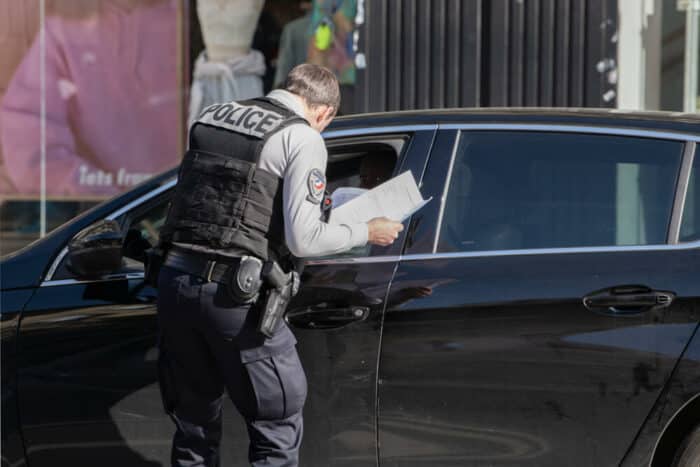 contrôle routier de police