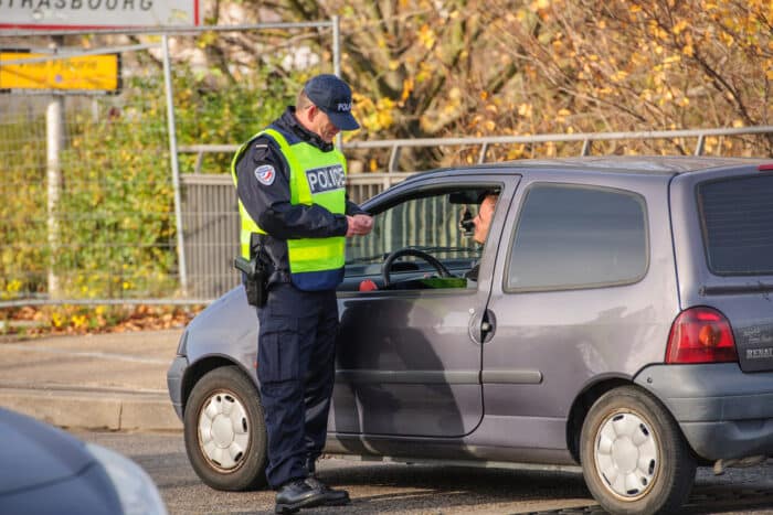 Contrôle de police à Strasbourg pour détecter des stupéfiants au volant