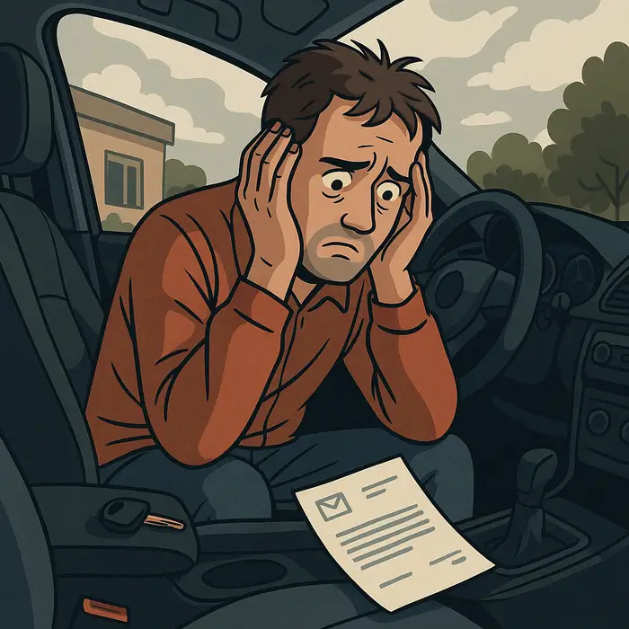 Jeune conducteur consultant une assurance auto après invalidation de permis