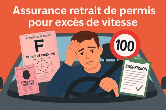 Conducteur stressé après un retrait de permis pour excès de vitesse cherchant une assurance auto fiable.