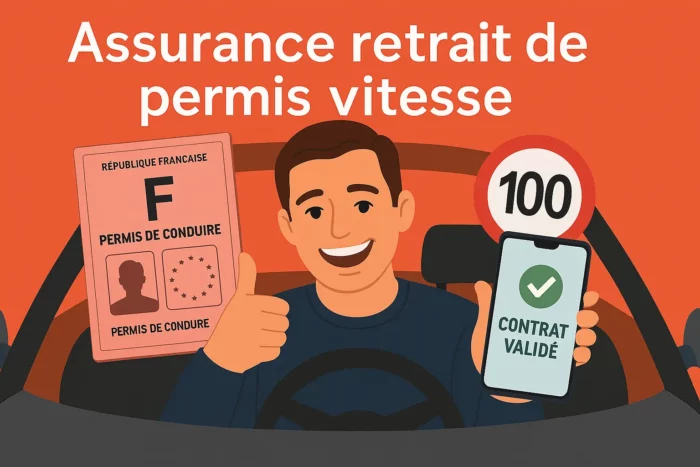 Conducteur soulagé souriant au volant de son véhicule après avoir obtenu une assurance malgré un retrait de permis pour vitesse