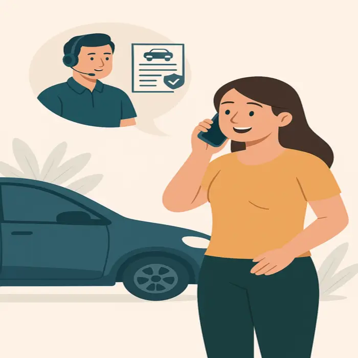 Femme rassurée recevant sa nouvelle assurance auto après une alcoolémie