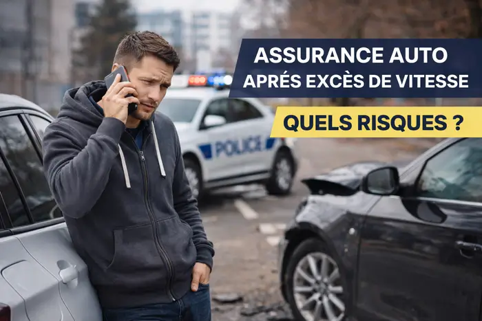 Conducteur inquiet en discussion au téléphone après un excès de vitesse et une suspension du permis.