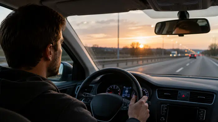 Conducteur au volant après un contrôle routier lié au cannabis.