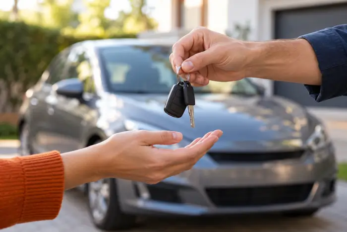 Clés de voiture confiées à un conducteur secondaire, dont l'accident peut entraîner un malus